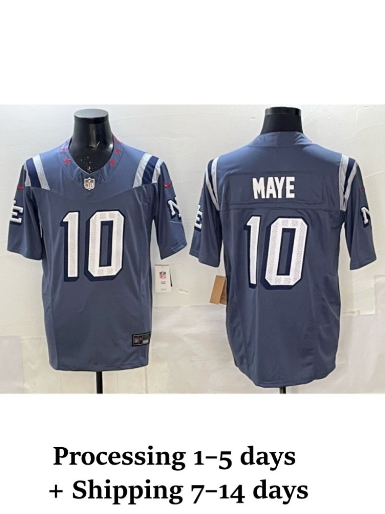 Mens Or Youths Select Drake Maye Vapor Jersey Stitched Storm Blue